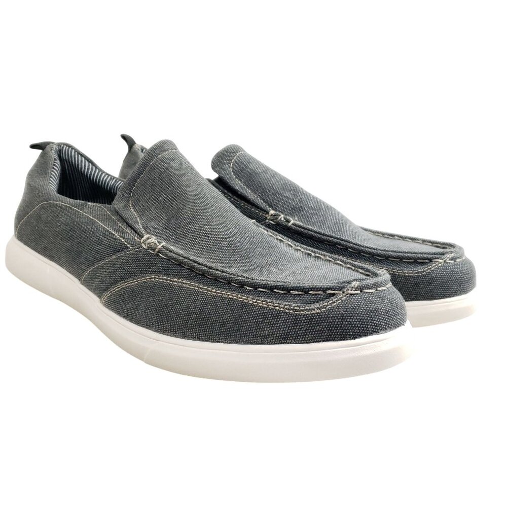 Maui Island Mens Size 13M Gray Slip-On Canvas Casual Shoes